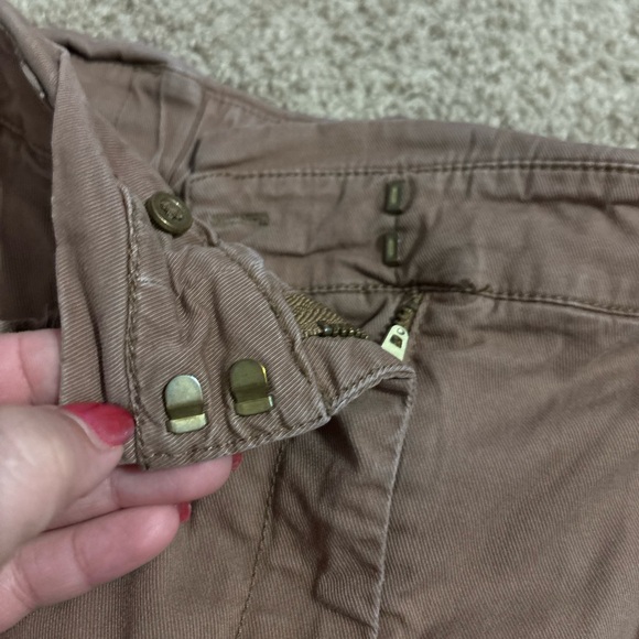 Anthropologie 4Ellie Embroidered Brown Utility Pants Size 12 - Picture 4 of 9